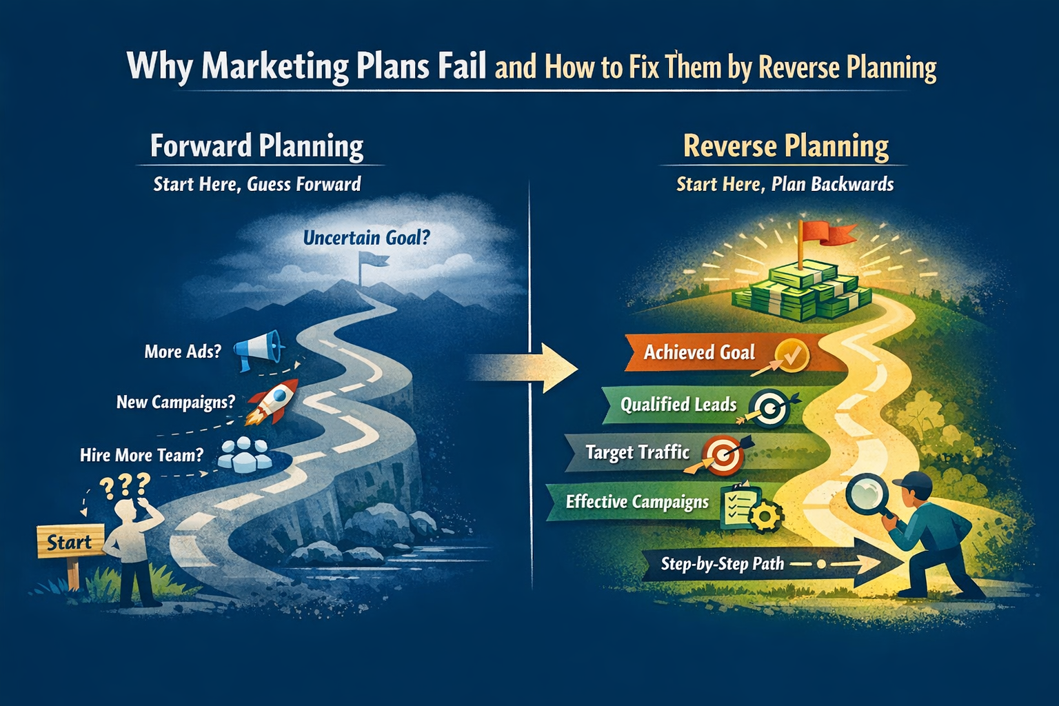 Why marketing plans fail, and how reverse planning fixes them