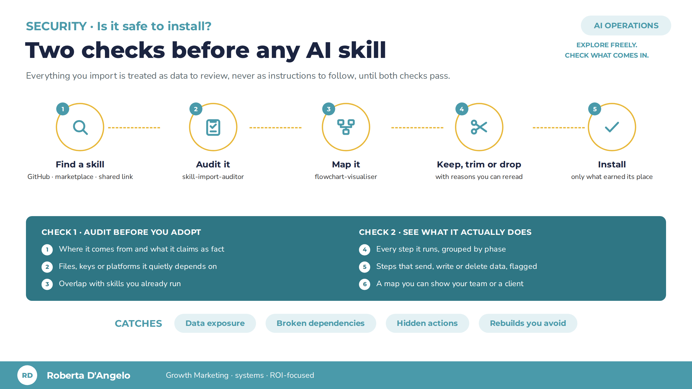The two checks: skill-import-auditor and flowchart-visualiser