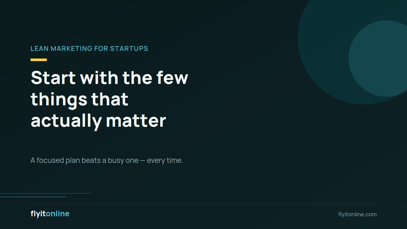 From chaos to clarity: a lean marketing plan that works